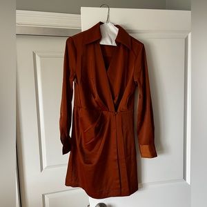 Satin Wrap Minidress